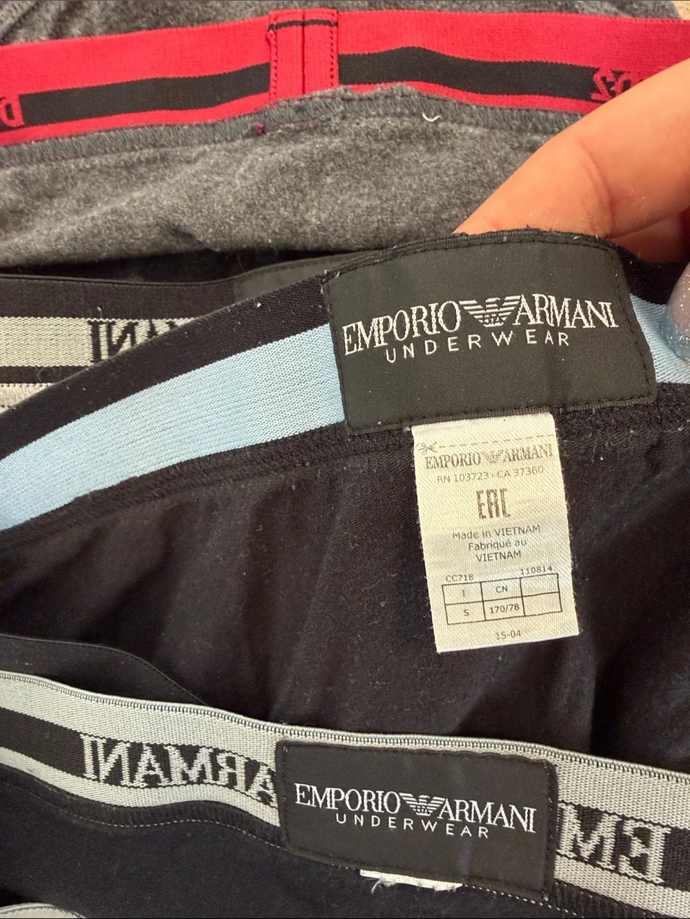 Emporio Armani Men's Briefs Set  Black & Gray Set of 4 Small S